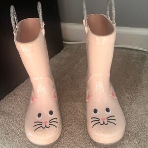 Old Navy Light Pink Cat Face Kids Boots